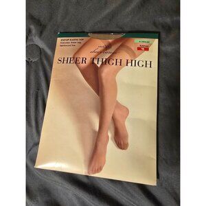 East 5th Sheer Thigh Highs Suntan Womens New NIP Size Average